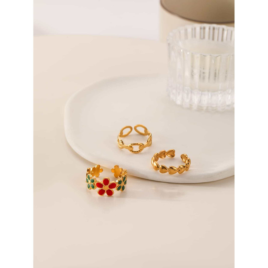 Eternal Bloom rings set (waterproof)